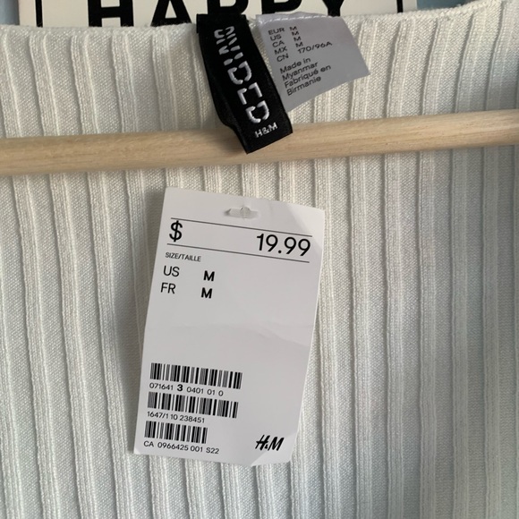 💕H&M ruffle trimmed ribbed white cardigan💕 - Picture 3 of 3